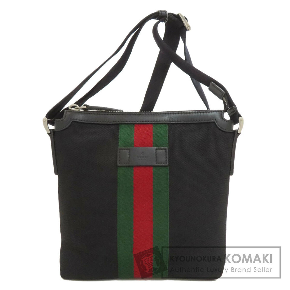 Gucci Sherry Shoulder Bag Canvas Black